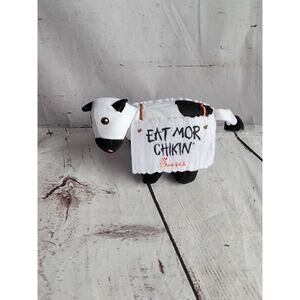 Chick Fil A 4" Cow Plush Stuffed Animal Eat Mor Chikin 2019 Advertising Toy